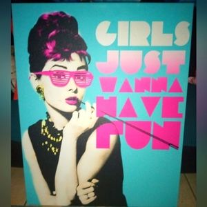 Beautiful Audrey Heburn 80's wall art